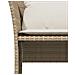 Sedia da Giardino con Poggiapiedi in Polyrattan Beige - Foto miniatura 9