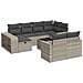 Set Divani da Giardino 11 pz con Cuscini in Polyrattan Grigio - Foto miniatura 1