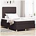 Letto a molle con materasso e LED marrone scuro 120x190 cm in tessuto - Foto miniatura 2