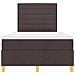 Letto a molle con materasso e LED marrone scuro 120x190 cm in tessuto - Foto miniatura 8