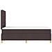 Letto a molle con materasso e LED marrone scuro 120x190 cm in tessuto - Foto miniatura 9