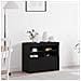Credenza con Luci LED Rovere Nero 81x37x67 cm - Foto miniatura 2
