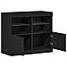 Credenza con Luci LED Rovere Nero 81x37x67 cm - Foto miniatura 4