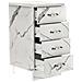 Cassettiera Per Cucina Mobile Mobiletto 4 Cassetti In Legno Bianco Effetto Marmo - Foto miniatura 1