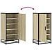 Scarpiera Rovere Sonoma 48x38x97,5 cm in Legno Multistrato - Foto miniatura 8