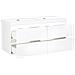 Mobiletto A Muro Con Doppio Lavabo Cardiel 120 Cm Bianco - Foto miniatura 3