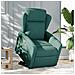 Poltrona Alzapersona Reclinabile Elettrica Verde Scuro Tessuto - Foto miniatura 2