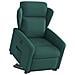 Poltrona Alzapersona Reclinabile Elettrica Verde Scuro Tessuto - Foto miniatura 3