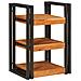 Comodino 2 pcs Marrone e nero Legno Massello di Acacia - Foto miniatura 3