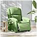 Poltrona Reclinabile Elettrica Verde Chiaro in Velluto - Foto miniatura 2