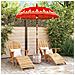 Parasol Balinese Rosso 180-190 cm Cotone, legno massello - Foto miniatura 3