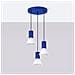 Lampada A Sospensione Estria 3p Bianco /ultramarino Sl. 1875 - Soppalco Lampada A Sospensione Bianco /oltremare 120x30x30 Cm - Foto miniatura 3
