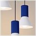 Lampada A Sospensione Estria 3p Bianco /ultramarino Sl. 1875 - Soppalco Lampada A Sospensione Bianco /oltremare 120x30x30 Cm - Foto miniatura 5