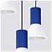 Lampada A Sospensione Estria 3p Bianco /ultramarino Sl. 1875 - Soppalco Lampada A Sospensione Bianco /oltremare 120x30x30 Cm - Foto miniatura 6