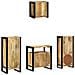 Set di mobili per il bagno 4 pcs Legno di mango massello - Foto miniatura 9
