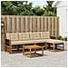 Set di divani da esterno con cuscino 6 pcs Naturale e Beige - Foto miniatura 2