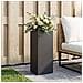 Vaso da giardino Nero 20 x 20 x 40 cm Acciaio laminato a freddo - Foto miniatura 2