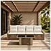 Set Divano da Giardino 5 pz Beige e Bianco Crema polyrattan - Foto miniatura 9