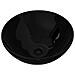 Lavandino Da Bagno In Ceramica Nera Rotondo - Foto miniatura 2