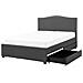 Letto Contenitore In Tessuto Grigio E Led Multicolore 180x200cm Montpellier - Foto miniatura 6