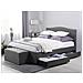 Letto Contenitore In Tessuto Grigio E Led Multicolore 180x200cm Montpellier - Foto miniatura 9