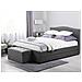 Letto Contenitore In Tessuto Grigio E Led Multicolore 180x200cm Montpellier - Foto miniatura 2