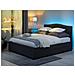 Letto Contenitore In Tessuto Grigio E Led Multicolore 180x200cm Montpellier - Foto miniatura 14