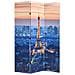 Paravento Pieghevole 120x170 cm Stampa Parigi di Notte - Foto miniatura 1