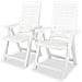 Sedie Reclinabili da Giardino 2 pz in Plastica Bianca - Foto miniatura 1