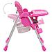 Seggiolone Pappa Per Bambini Rosa E Grigio - Foto miniatura 5
