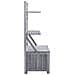 Contenitore Con Graticcio 99x55x160cm Grigio Massello Di Acacia - Foto miniatura 4