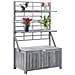 Contenitore Con Graticcio 99x55x160cm Grigio Massello Di Acacia - Foto miniatura 1