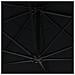 Ombrellone a Muro con LED e Palo in Metallo 300 cm Nero - Foto miniatura 3