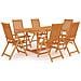 Set da Pranzo da Giardino 7 pz in Legno Massello di Teak - Foto miniatura 1