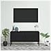 Mobile Tv Nero 105x35x50 Cm In Acciaio - Foto miniatura 1