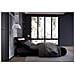 Seattle Struttura Letto In Similpelle Nera Con Led 140x190 Cm - Foto miniatura 5