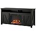 Farmington Credenza Con Camino Elettrico In Truciolare Nero - Foto miniatura 1