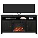 Farmington Credenza Con Camino Elettrico In Truciolare Nero - Foto miniatura 4