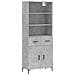 Credenza Grigio Cemento 69,5x34x180 Cm In Legno Multistrato - Foto miniatura 2