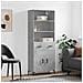 Credenza Grigio Cemento 69,5x34x180 Cm In Legno Multistrato - Foto miniatura 1