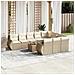 Set Divani Da Giardino 11 Pz Con Cuscini Beige In Polyrattan - Foto miniatura 1