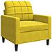 Poltrona Giallo 60 Cm Velluto - Foto miniatura 2