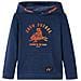 Felpa da Bambino con Cappuccio Blu Marino Mélange e Arancione 140 - Foto miniatura 1