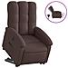 Poltrona Alzapersona Reclinante Elettrica Marrone Scuro Tessuto - Foto miniatura 1