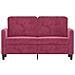 Lusso Casadino -  Divano A 2 Posti Rosso Vino 120 Cm In Velluto - Foto miniatura 2
