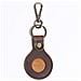 Custodia Premium In Pelle Per Airtag Con Anello Portachiavi - Marrone Coffee - Foto miniatura 1