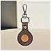 Custodia Premium In Pelle Per Airtag Con Anello Portachiavi - Marrone Coffee - Foto miniatura 2