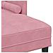 Divano a 3 posti con Chaise L-shaped Rosa Chiaro 160 cm in Velluto - Foto miniatura 7