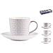 Set 6 tazze te' con piattino Lilian in stoneware assortite 200 cc - Foto miniatura 1