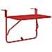 Tavolo da balcone a scomparsa rosso 60x40 cm in acciaio - Foto miniatura 1